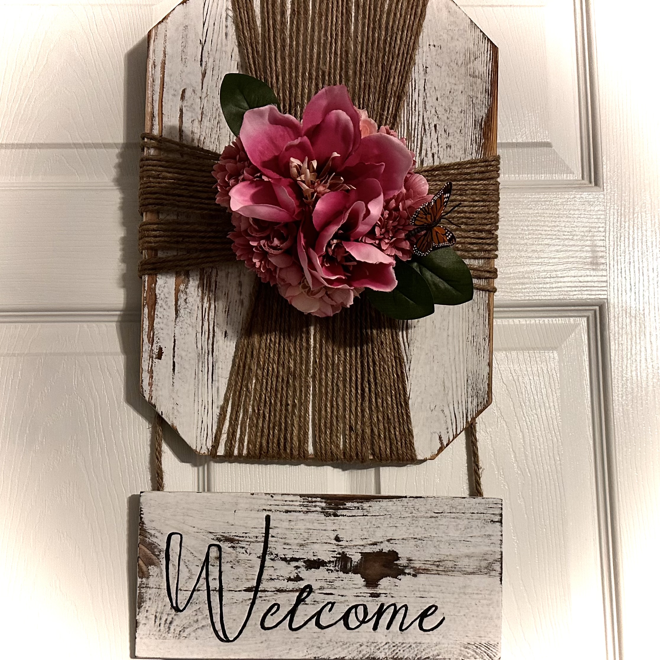 Shabby Chic Floral Sign